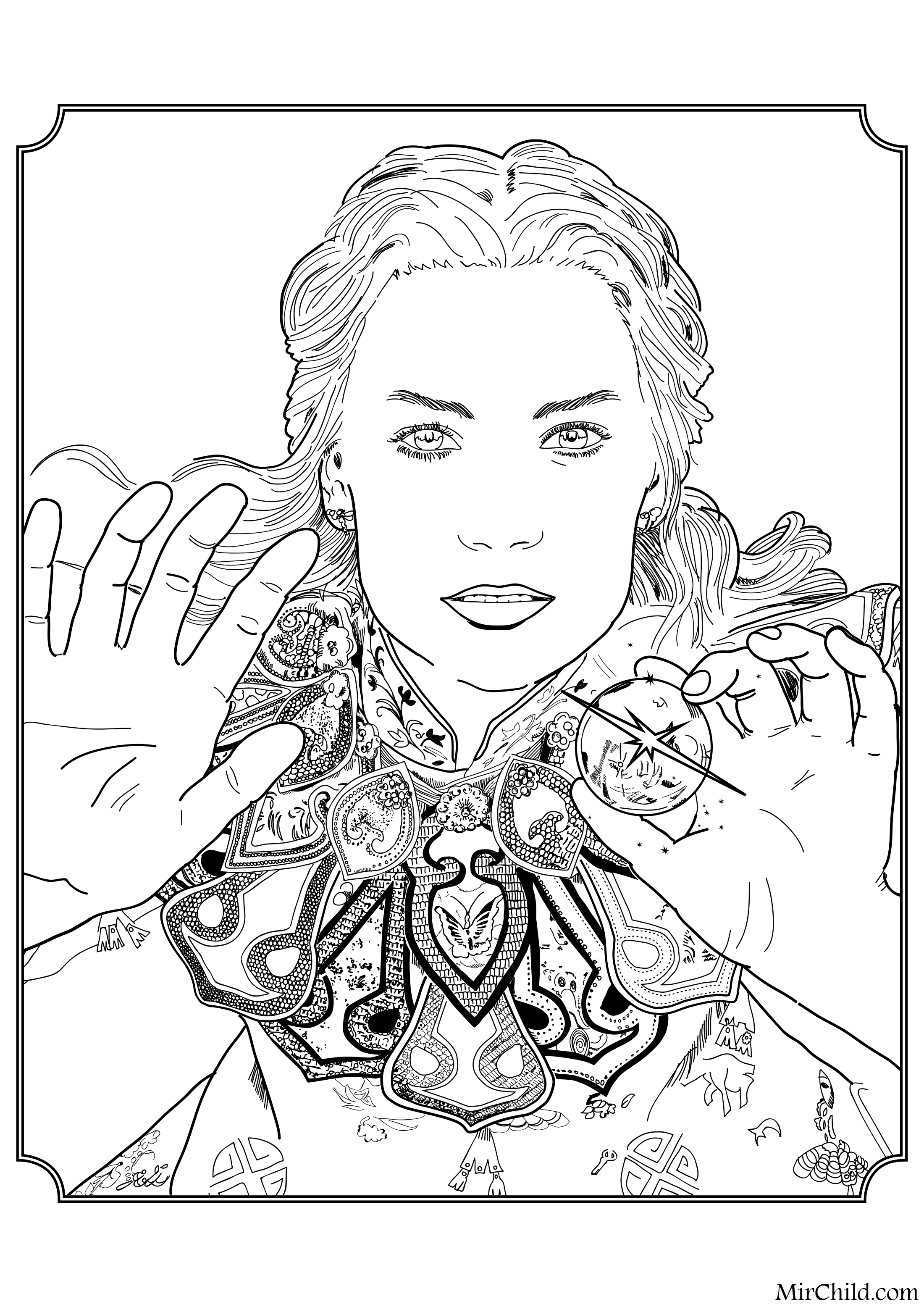 Раскраска - Алиса в Зазеркалье - Алиса Кингсли | MirChild