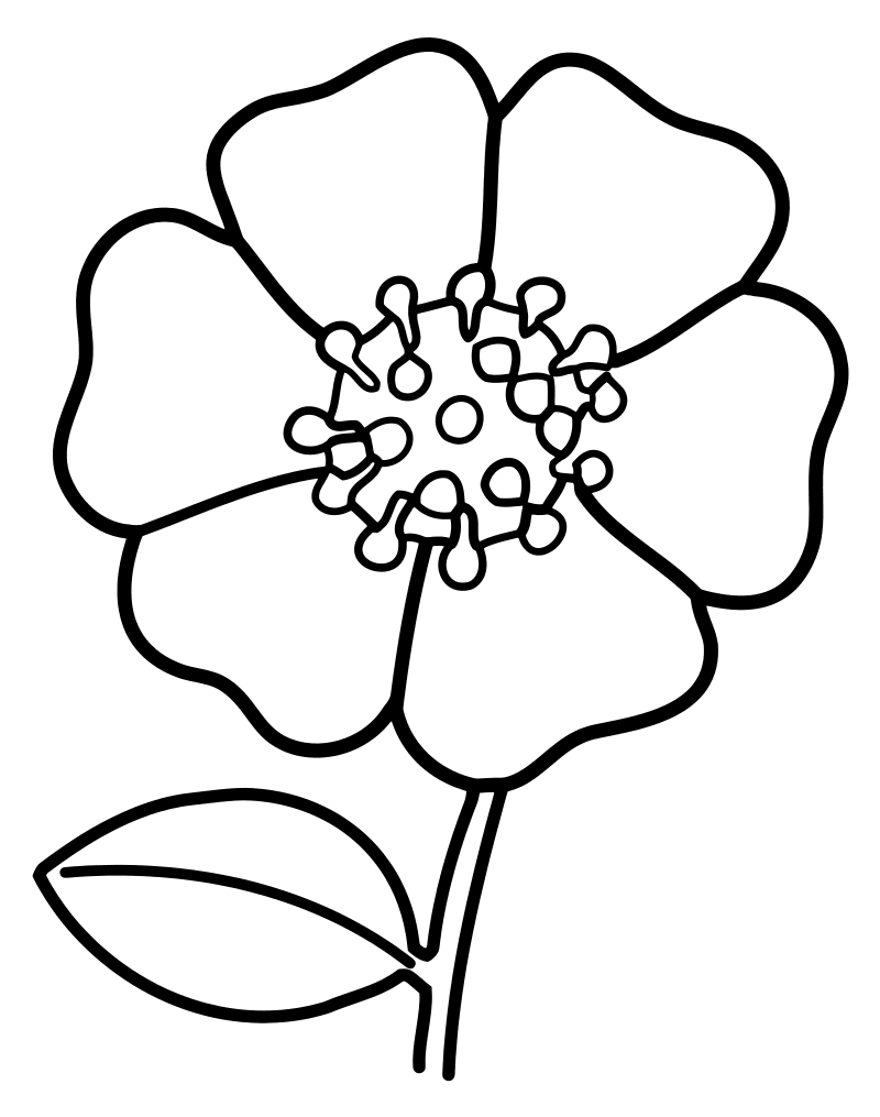 Раскраска - Малышам - Цветок | MirChild