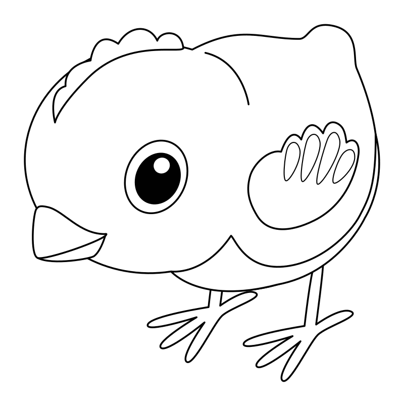 Раскраска - Малышам - Цыплёнок | MirChild