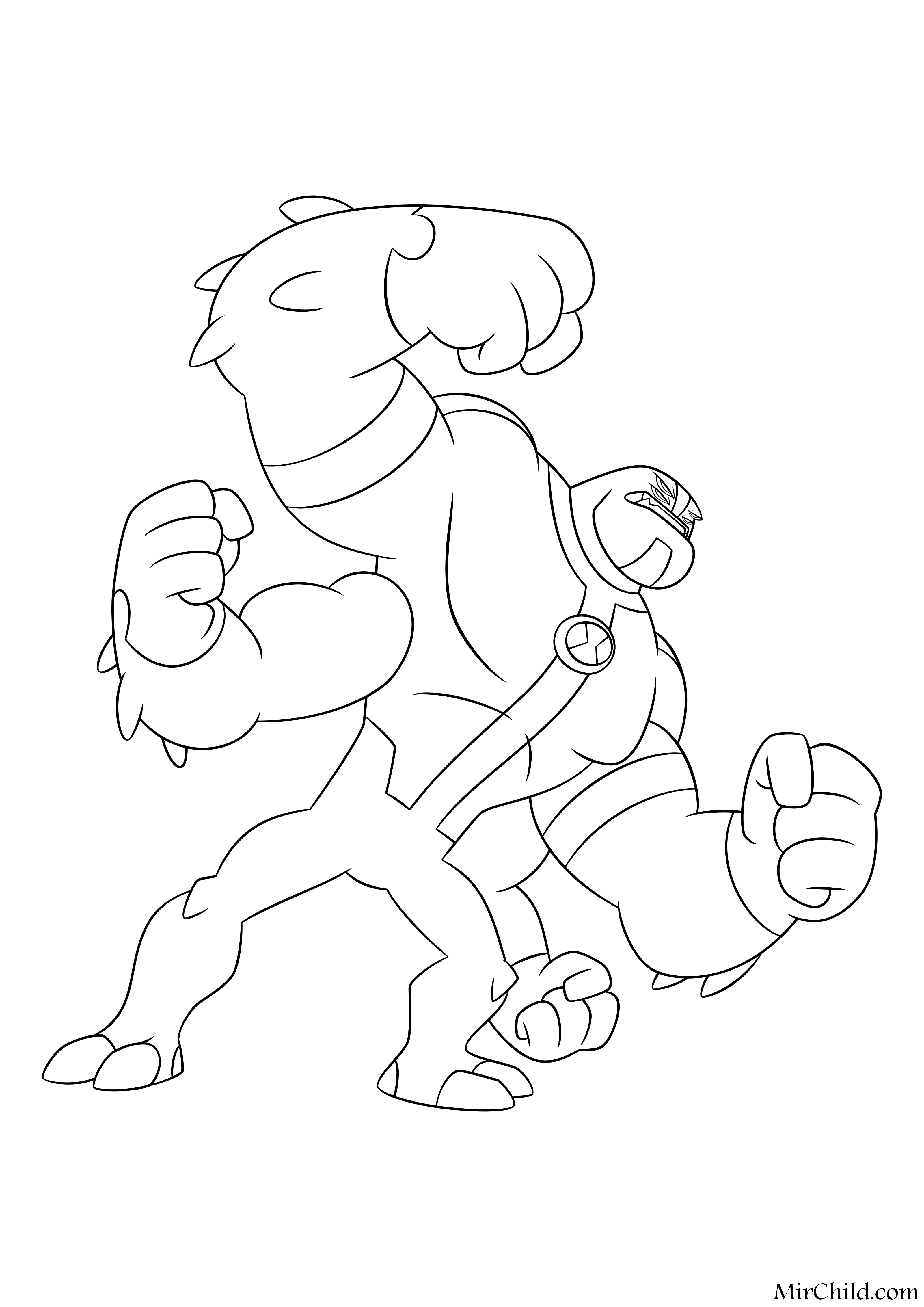 Раскраска - Бен-10 - Тетраманд Силач | MirChild