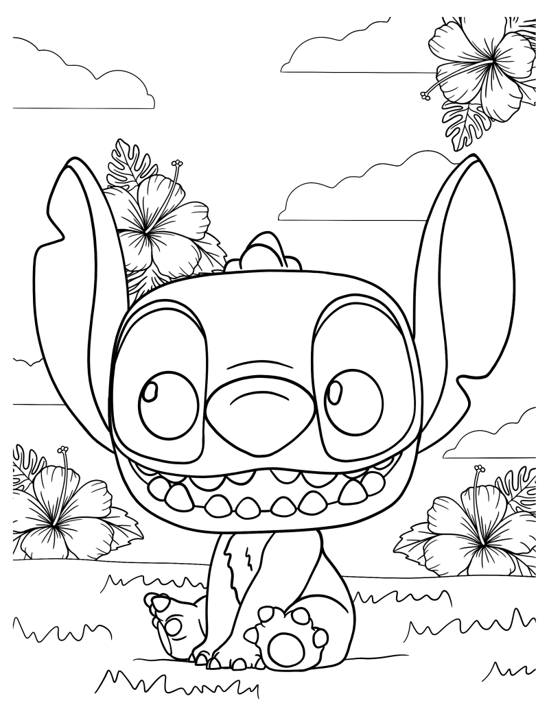 Раскраска - Лило и Стич - Милый Стич Funko POP | MirChild