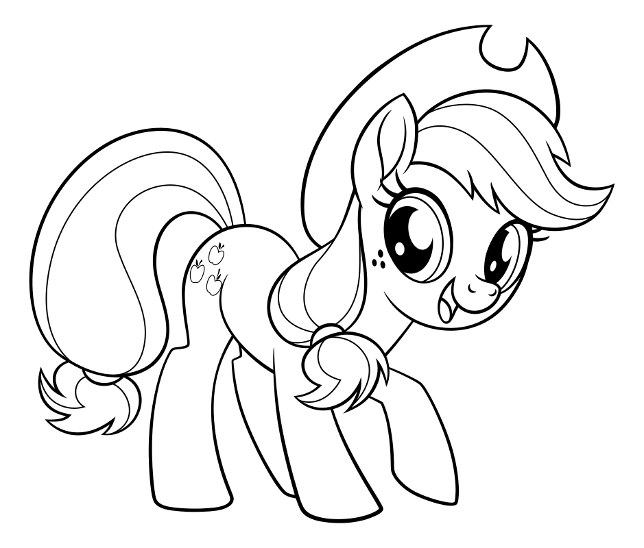 Раскраска - My Little Pony в кино - Моя маленькая пони - Эпплджек ...