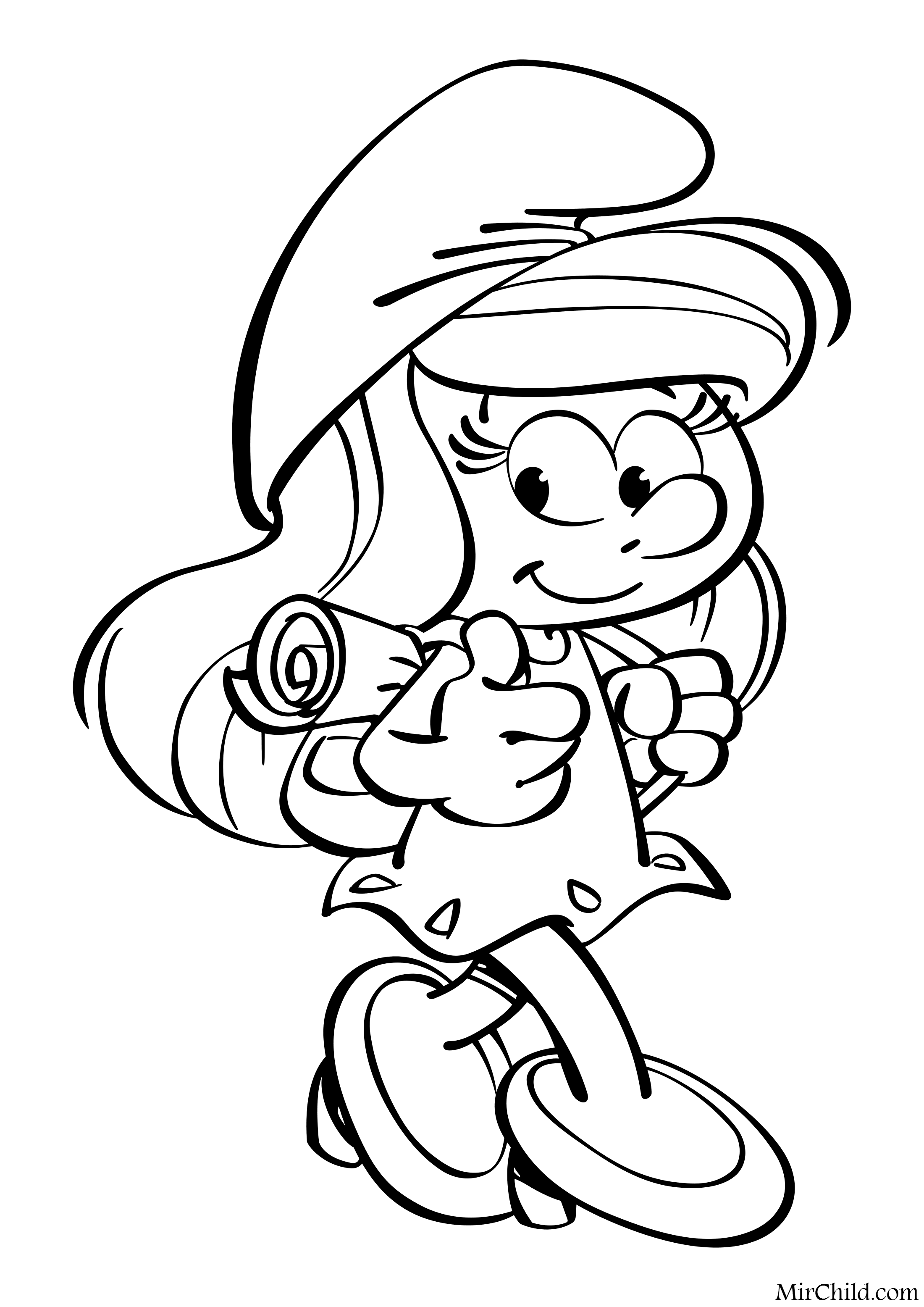 Smurfette Coloring Pages Sketch Coloring Page