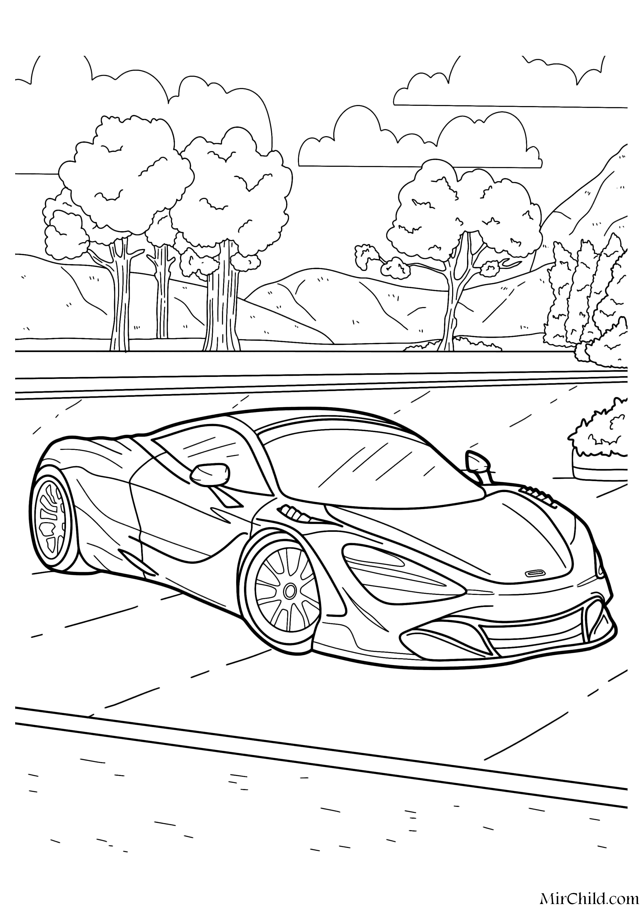 Раскраска - Легковые автомобили - McLaren | MirChild