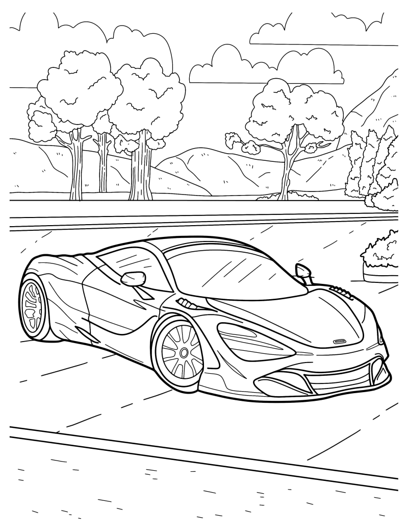 Раскраска - Легковые автомобили - McLaren | MirChild