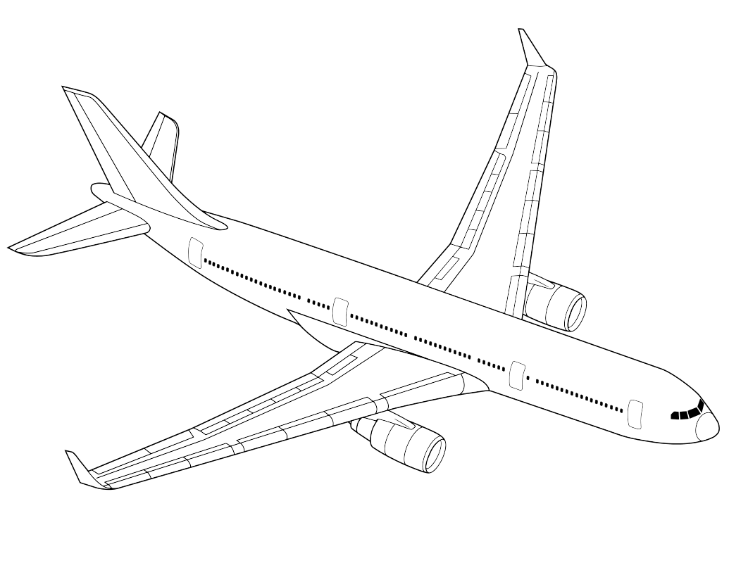 Раскраска - Самолеты - Airbus A330 | MirChild